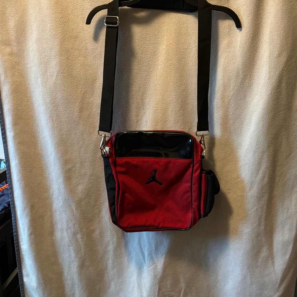 Jordan Red and Black Messenger Bag